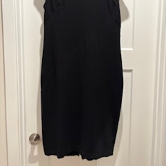 JNY Zip Back Black Midi Dress - Black Sz 12 - Picture 2 of 5